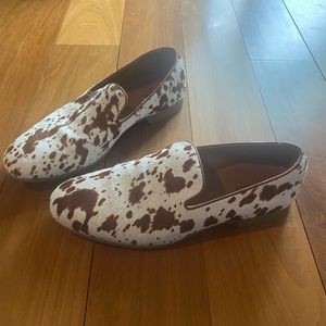 Aldo men’s size 10 cow print dress loafers